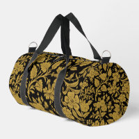 Antikes Gold-Blumen-Indisch-Lackarbeit-Schwarz-Mus