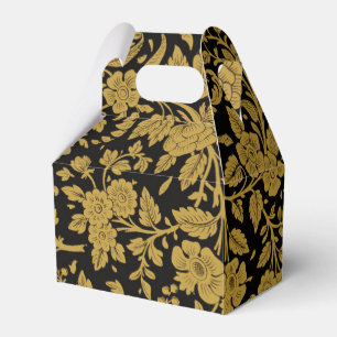 Antikes Gold-Blumen-Indisch-Lackarbeit-Schwarz-Mus Geschenkschachtel