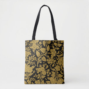 Antikes Gold-Blumenmuster Indische Lackarbeit Schw