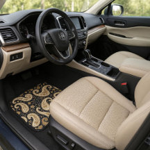 Antikes Gold Verzierte Paisley Dunkle Persische Er