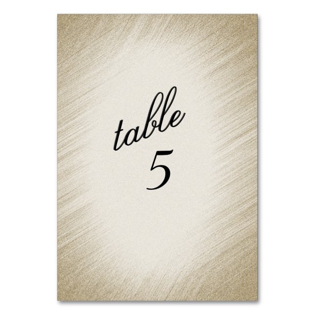 Antikes goldenes Tischschild Tischnummer (Vorderseite)