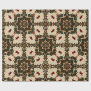 Antikes gothisches Weihnachts-Kaleidoskop-Muster Geschenkpapier