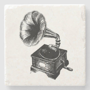 Antikes Grammophon Steinuntersetzer