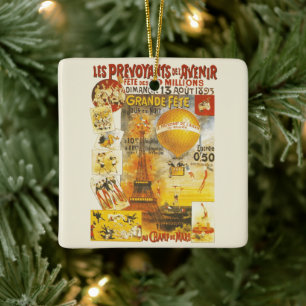 Antikes Grand Fete Fair Paris Plakat Keramikornament