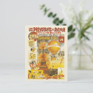 Antikes Grand Fete Fair Paris Plakat Postkarte