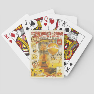 Antikes Grand Fete Fair Paris Plakat Spielkarten