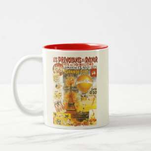Antikes Grand Fete Fair Paris Plakat Zweifarbige Tasse