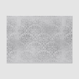 Antikes Grau Damast Seidenpapier