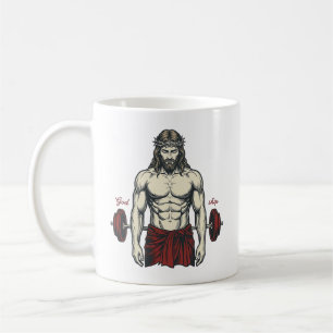 Antikes graviertes Glauben Stärke Grafikdesign_1 Kaffeetasse