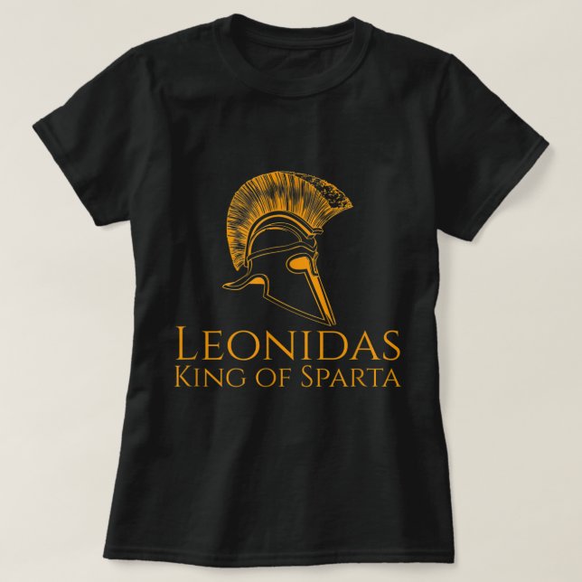 Antikes Griechenland - Leonidas King of Sparta T-Shirt (Design vorne)
