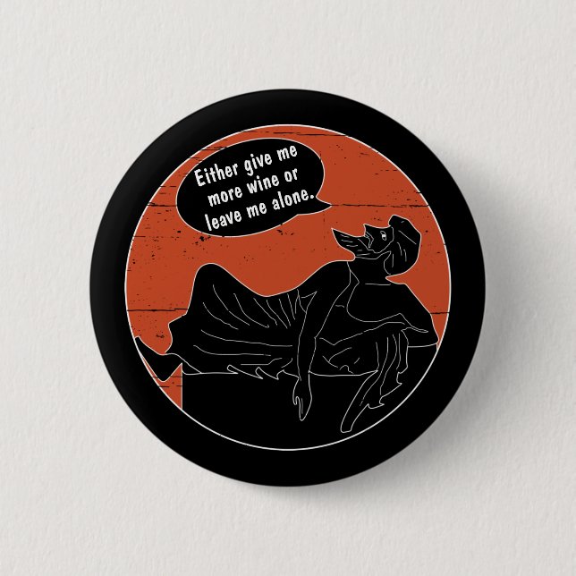 Antikes Griechisch auf Symposium Couch gibt mir me Button (Vorderseite)