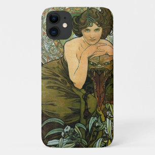Antikes Grün Emerald Temptress Art Nouveau Mucha Case-Mate iPhone Hülle