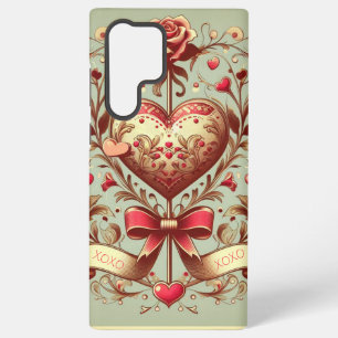 Antikes Herz Valentinstag xoxo Samsung Galaxy Hülle