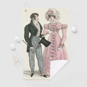 Antikes Hochzeitspaar 1823 Mann Frau Mode Golfhandtuch