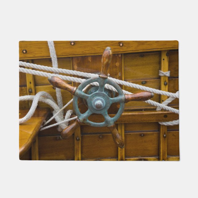 Antikes hölzernes Boot Fußmatte (Vorderseite)