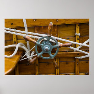 Antikes hölzernes Boot Poster