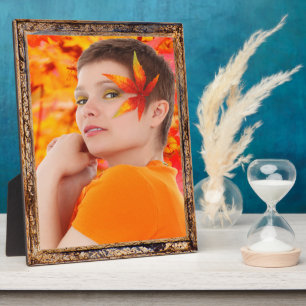 Antikes Holzrahmen-Design ergänzen Foto Plaque Fotoplatte