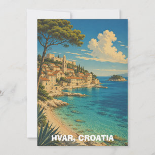 Antikes Hvar Kroatien Adria Küstenlandschaft Karte