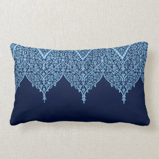 Antikes indisches Muster Blaues florales vintage Z Lendenkissen