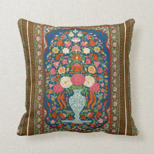 Antikes indisches orientalisches Blumenmuster Tepp Kissen