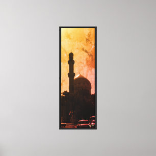 Antikes Irak Bagdad Moschee Taxis Leinwanddruck