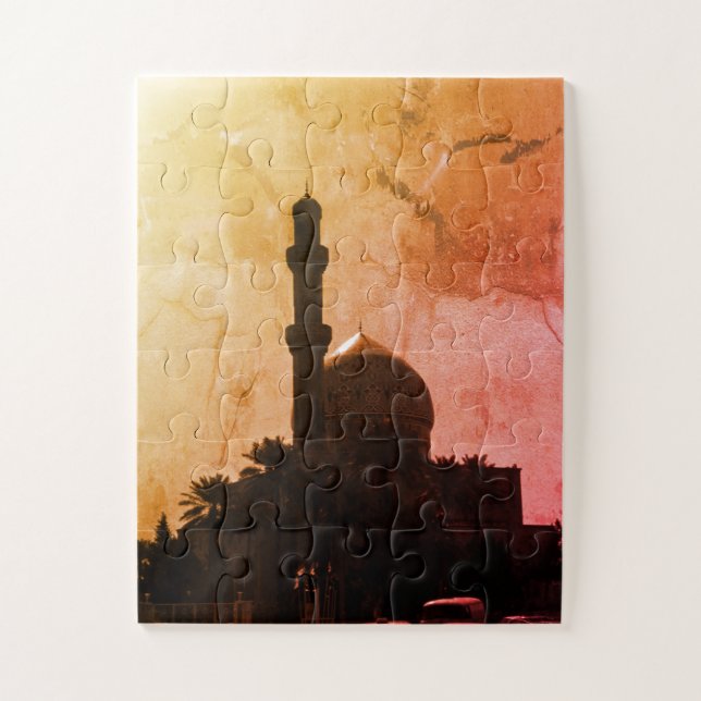 Antikes Irak Bagdad Moschee Taxis Puzzle (Vertikal)