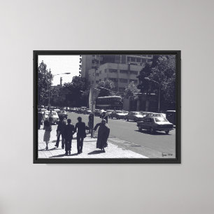 Antikes Iran Teheran Stadtstraße und Menschen Leinwanddruck