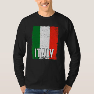 Antikes Italien-Flagge-Erbe-Wurzeln Italienischer  T-Shirt