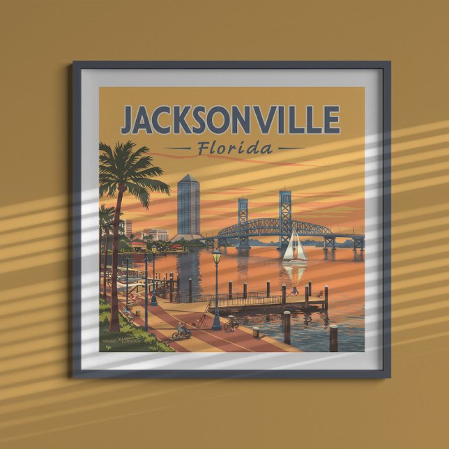 Antikes Jacksonville Florida Poster (Von Creator hochgeladen)