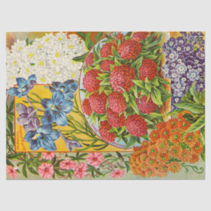 Antikes Jahrbuch-Blumen-Seidenpapier Seidenpapier