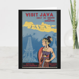 Antikes Java Indonesien Karte