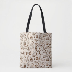 Antikes Kaffee Shop Linienkunstmuster Warmes Beige