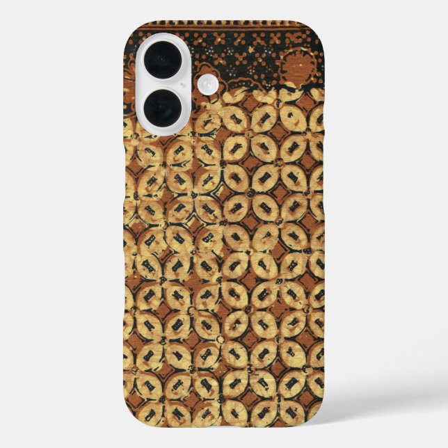 Antikes Kaffeebohnen-Geometrisches Batikmuster Case-Mate iPhone Hülle (Rückseite)