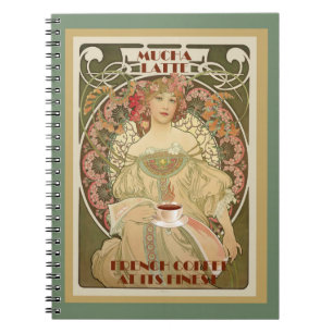 Antikes Kaffeeplakat Notizblock