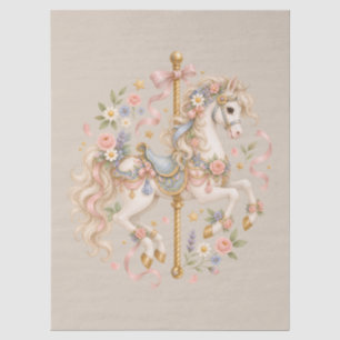 Antikes Karussellpferd Cottagecore-Geschenk Seidenpapier