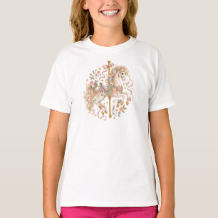 Antikes Karussellpferd Cottagecore-Geschenk T-Shirt