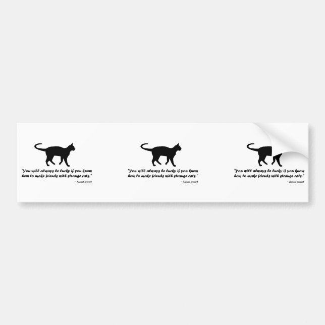 Antikes Kat-Sprichwort Autoaufkleber (Vorne)