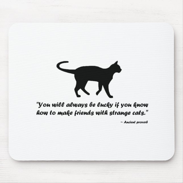 Antikes Kat-Sprichwort Mousepad (Vorne)