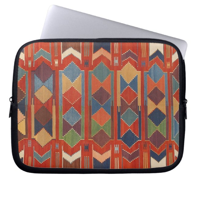 Antikes Kilim-Webteppichmuster Laptopschutzhülle (Vorderseite)