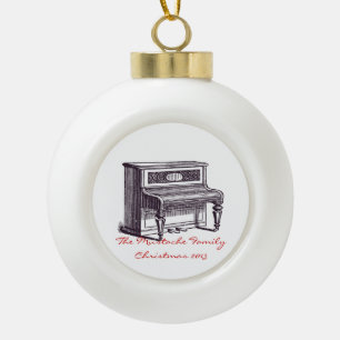 Antikes Klavier Keramik Kugel-Ornament