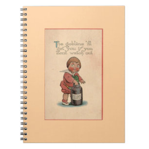 Antikes Kobold-Spiralnotizbuch Notizblock