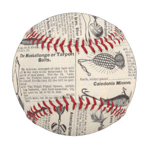 Antikes Köderkatalog-Seite Vintage-Druck Baseball