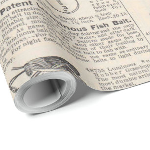 Antikes Köderkatalog-Seite Vintage-Druck Geschenkpapier