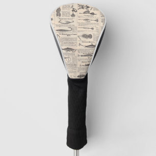 Antikes Köderkatalog-Seite Vintage-Druck Golf Headcover