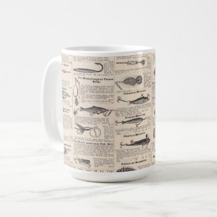 Antikes Köderkatalog-Seite Vintage-Druck Kaffeetasse