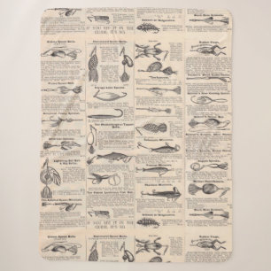 Antikes Köderkatalog-Seite Vintage-Druck Sherpadecke