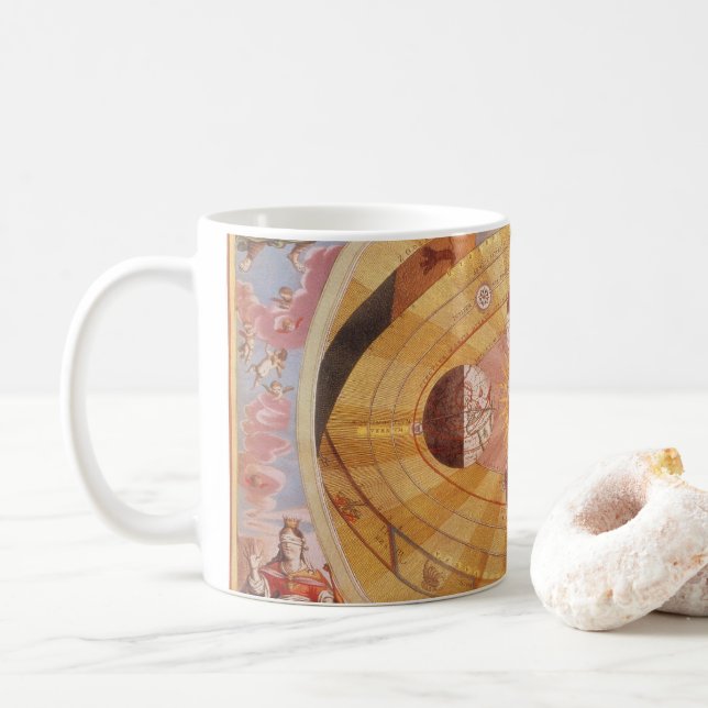 Antikes kopernikanisches Sonnensystem, Vintage Ast Tasse (Mit Donut)