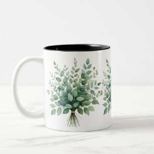 Antikes Kräutergarten-Küchenschürze mit botanische Zweifarbige Tasse