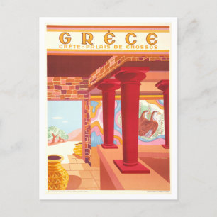 Antikes Kreta, Griechenland, Reiseplakat Postkarte