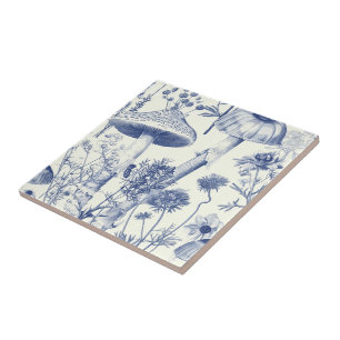Antikes Küchen-Toile-De-Jouy-Pilzmuster Fliese